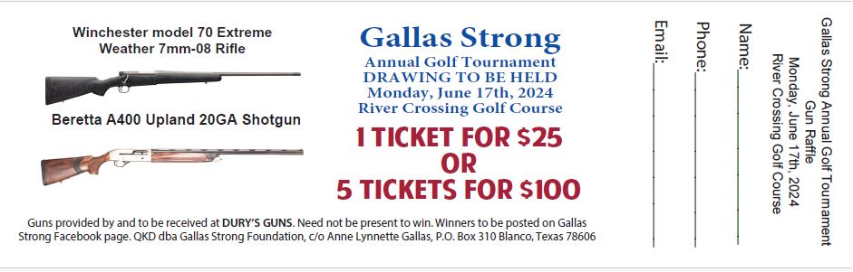 Gallas Strong Golf Tournament 2025 - Default Image of Raffle Tickets 