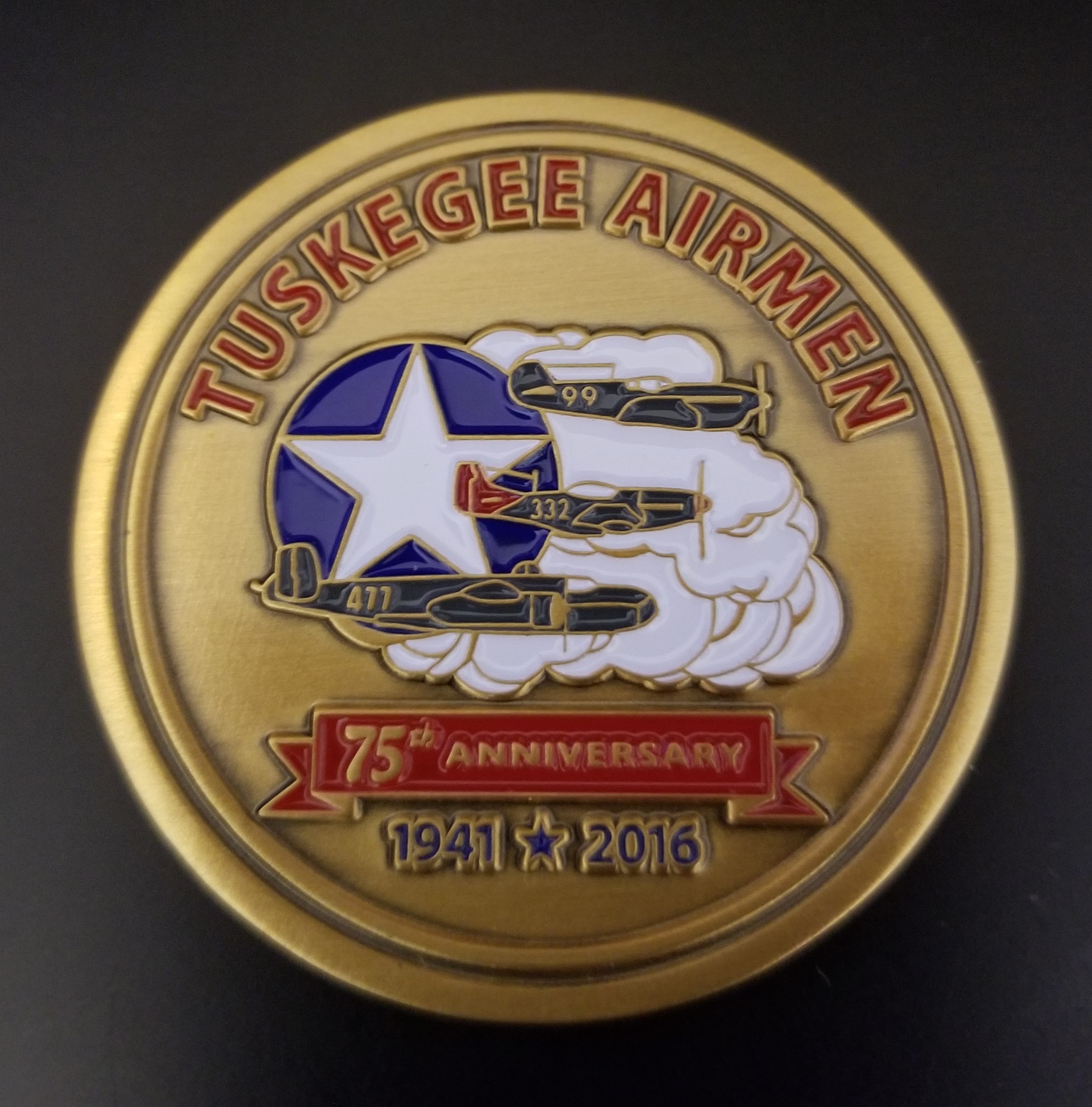 Inaugural Tuskegee Airmen Charity Golf Tournament - Default Image of Tuskegee Airmen 75th Anniversary Challenge Coin