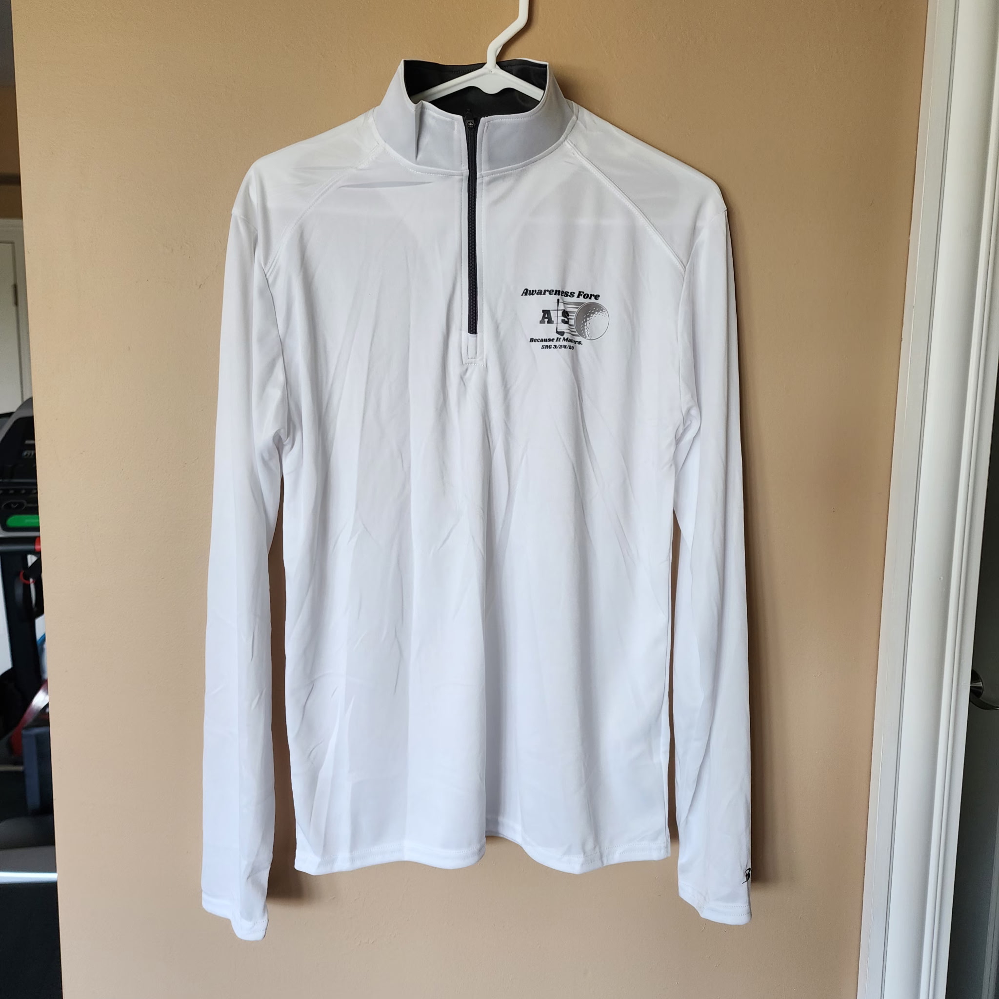 Awareness Fore ALS Golf Outing '25 - Default Image of Men's White 1/4 Zip Long sleeve