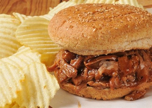 Mels Militia Charity Golf Tournament - Default Image of Barbeque sandwich, chips and a drink