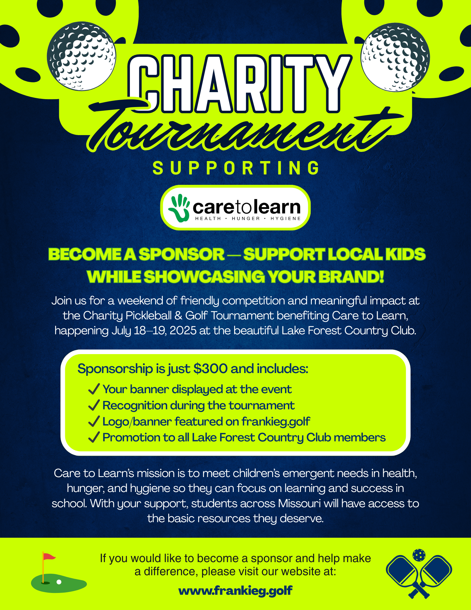 2025 Frankie G Charity Classic - Default Image of Pickleball Sponsor