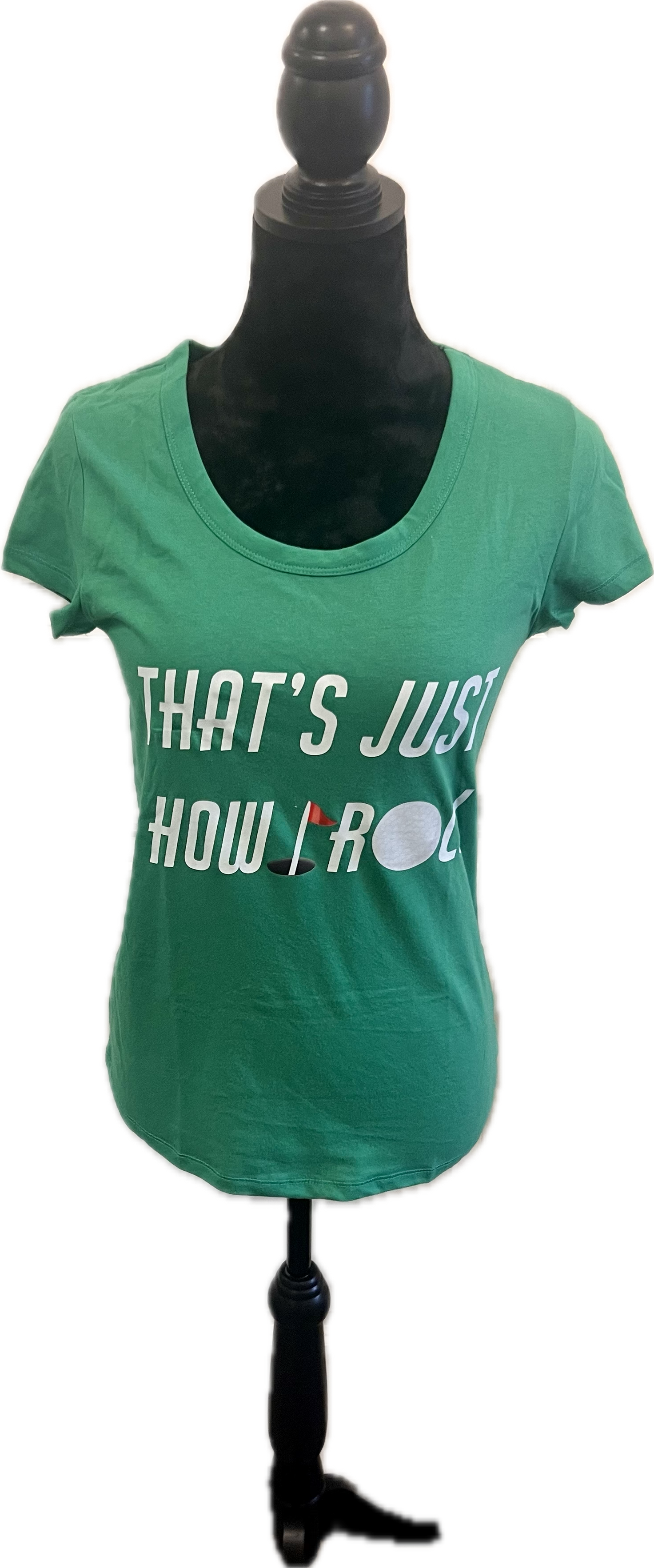 GROW 12th Annual Co-Ed Golf Scramble - Default Image of Green How I Roll Ladies Fitted T