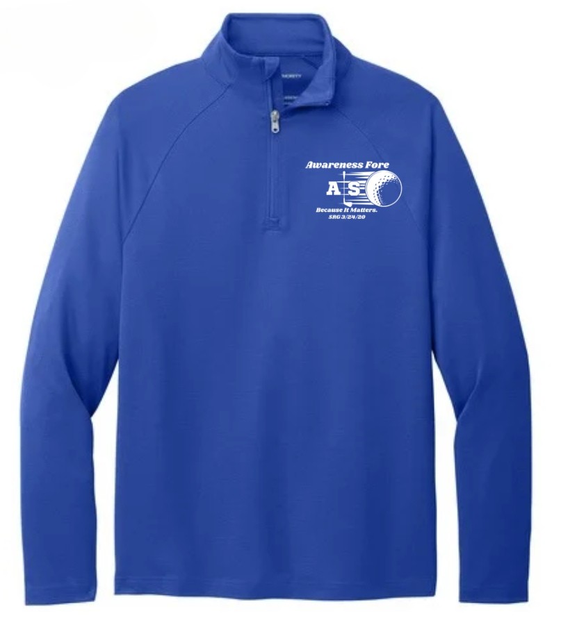 Awareness Fore ALS Golf Outing '25 - Default Image of Men's Blue 1/4 Zip Long sleeve