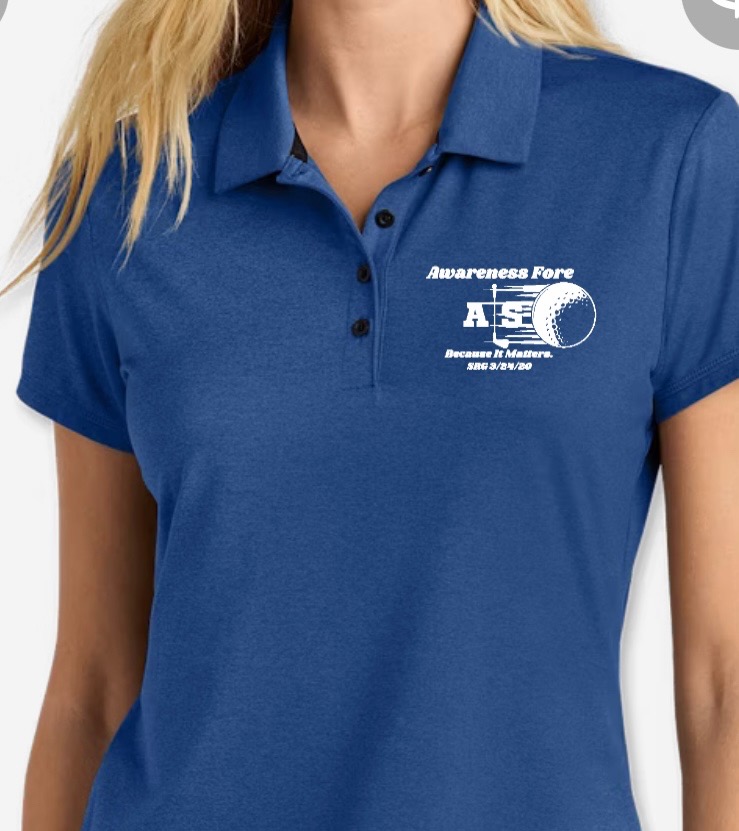 Awareness Fore ALS Golf Outing '25 - Default Image of Women's Blue Golf Polo