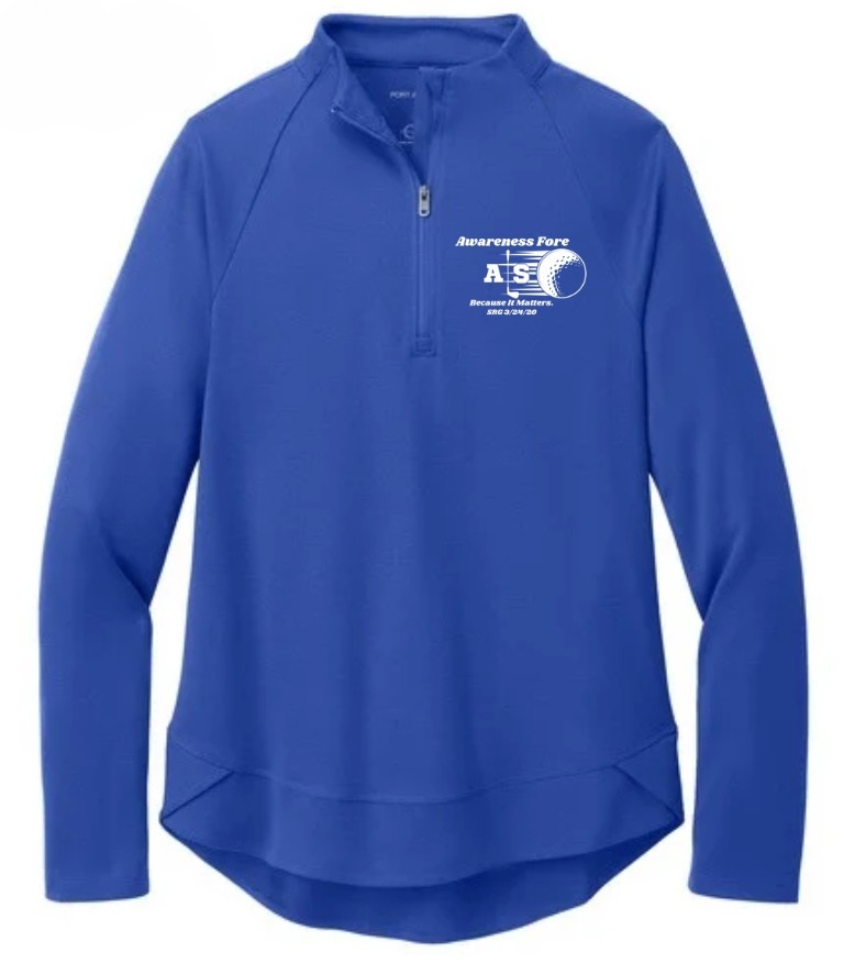 Awareness Fore ALS Golf Outing '25 - Default Image of Women's Blue 1/4 Zip Long sleeve