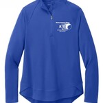 Image of Women's Blue 1/4 Zip Long sleeve