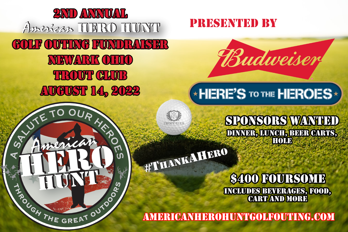 5th Annual American Hero Hunt Golf Outing - Default Image of Dinner Attendance Ticket