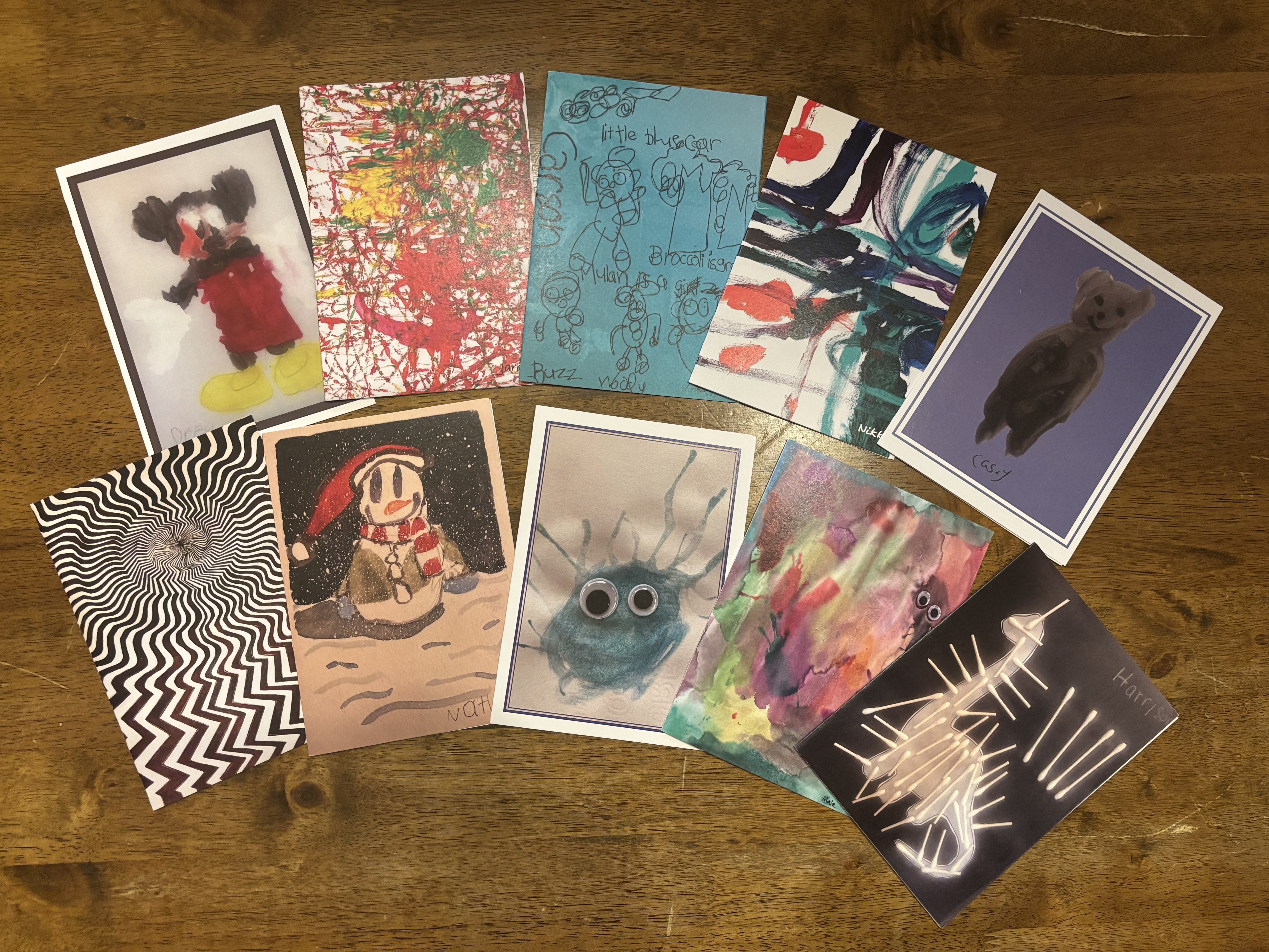 Swing for the Spectrum 2025 - Default Image of 5 Cards & Envelopes - Made by Adults with Autism