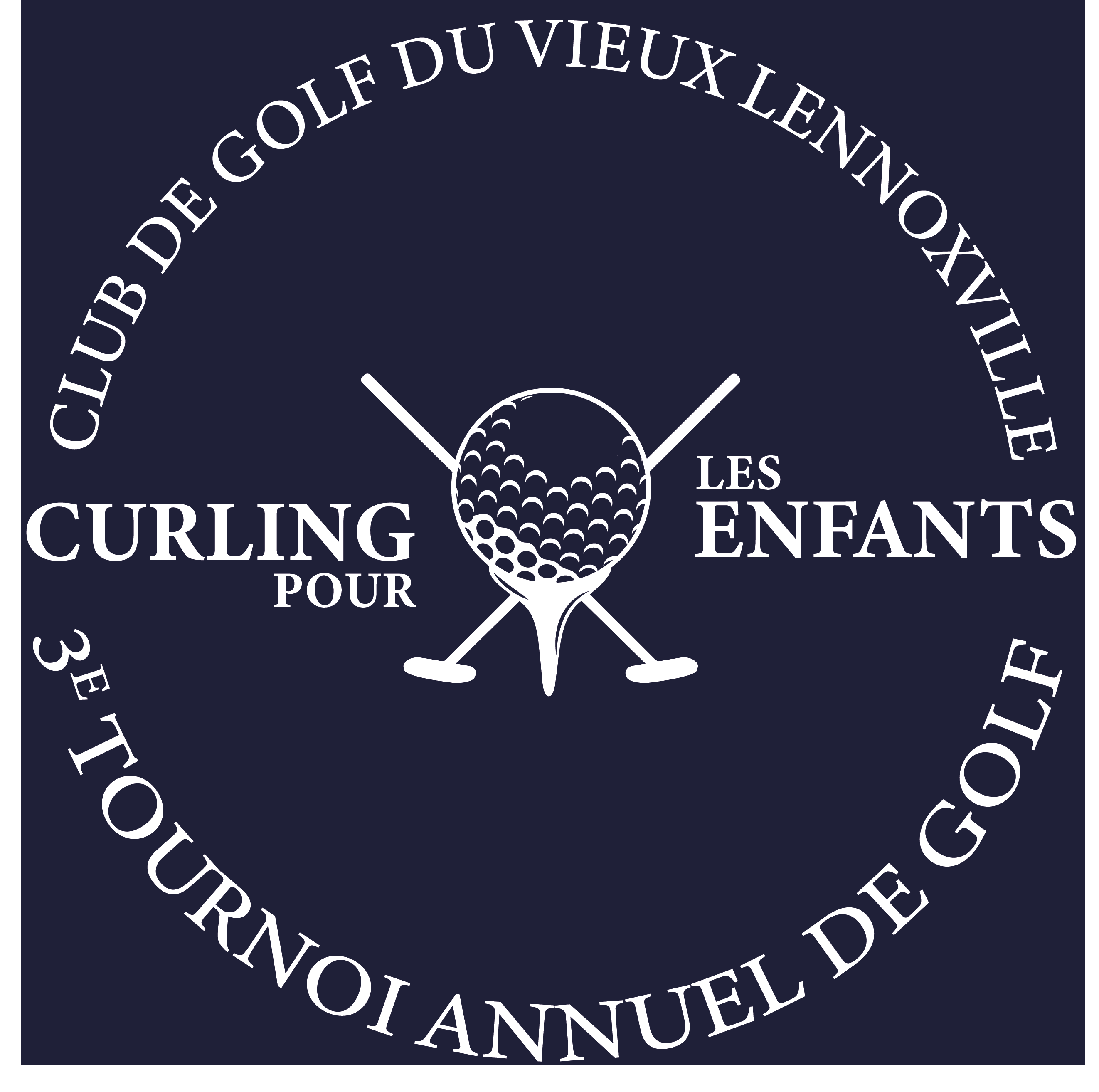 3rd Annual Kurling for Kids Lennoxville Golf Tournament - Default Image of Polo exclusif du tournoi de golf K4K 2025 - Logo en français