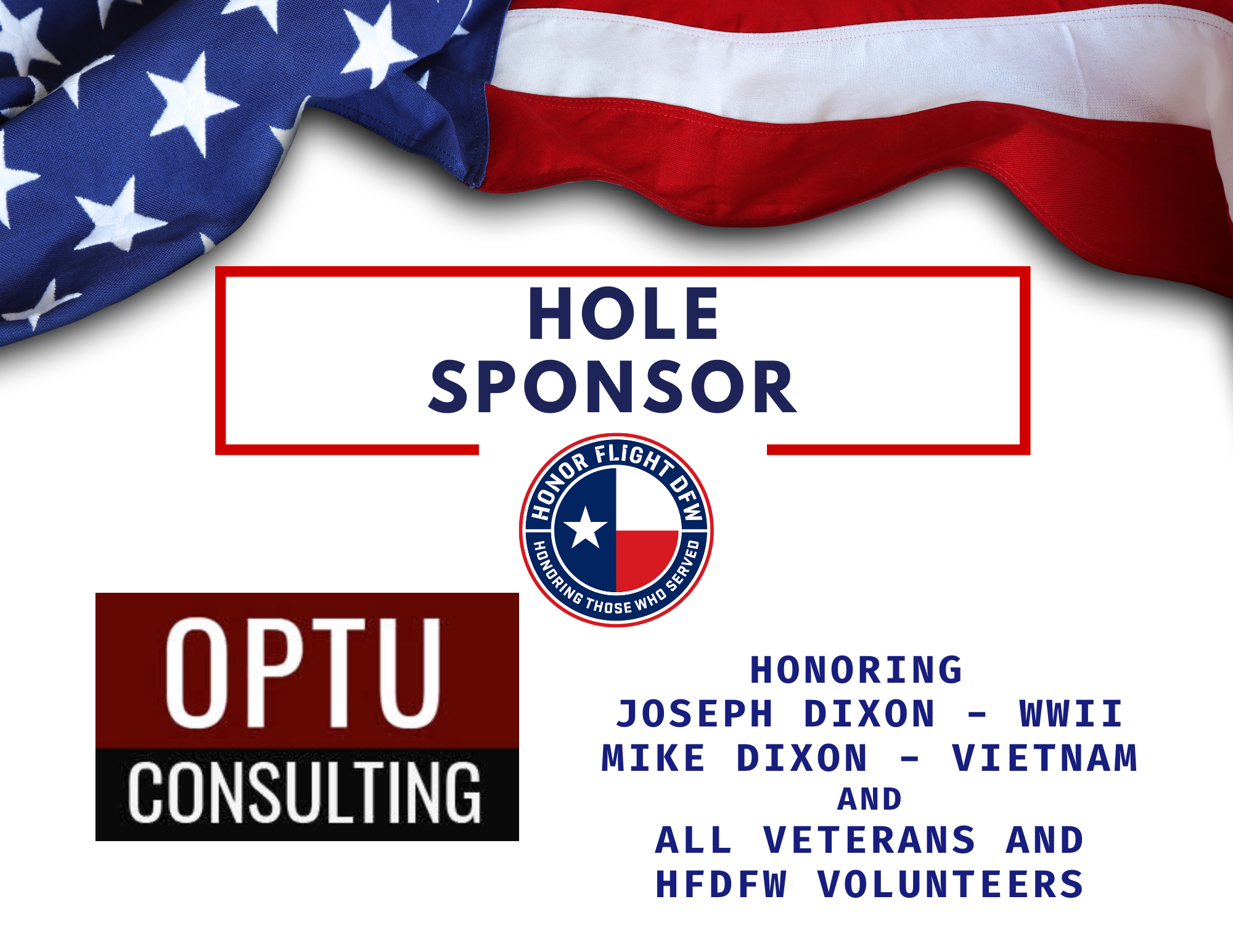 Honor Flight DFW 14th Annual Golf Fundraiser - Default Image of Hole Sponsor 