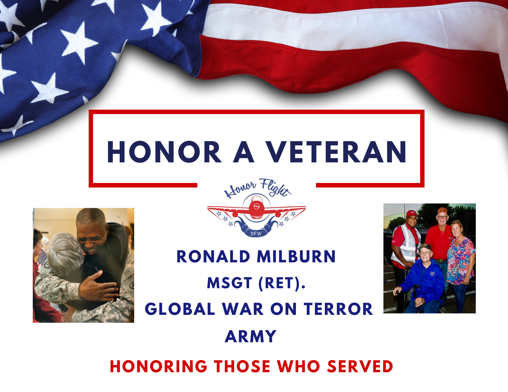 Honor Flight DFW 14th Annual Golf Fundraiser - Default Image of Honor a Veteran