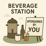 Image of Coffee/Tea/Water Sponsor - $1000 Signage at all-day station in the clubhouse.