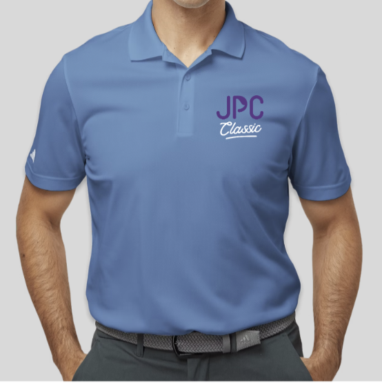2nd Annual JPC Classic - Jared Patrick Code Memorial Golf Tournament - Default Image of Adidas Sport Recycled Performance Polo- Mens Blue Fusion Tertiary Logo