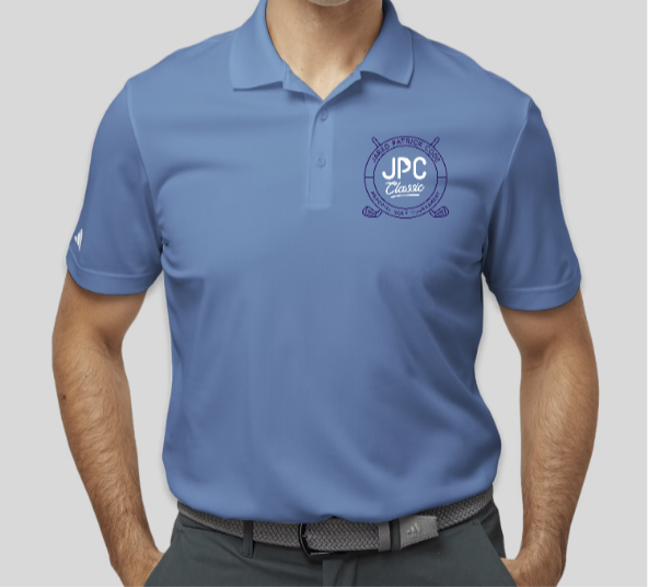 2nd Annual JPC Classic - Jared Patrick Code Memorial Golf Tournament - Default Image of Adidas Sport Recycled Performance Polo- Mens Blue Fusion Badge Logo