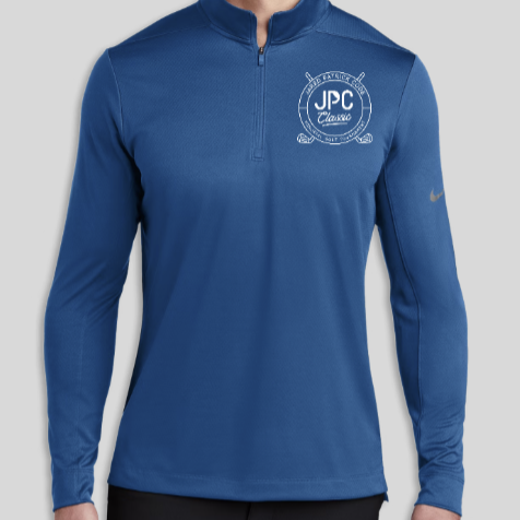 2nd Annual JPC Classic - Jared Patrick Code Memorial Golf Tournament - Default Image of Nike Dry Textured Half Zip Performance Shirt- Men's Gym Blue