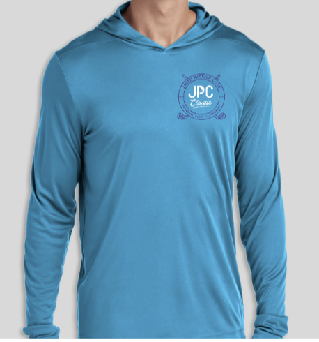 2nd Annual JPC Classic - Jared Patrick Code Memorial Golf Tournament - Default Image of Sport-Tek UPF 50 Hooded Long Sleeve Performance Shirt- Men's Saphire
