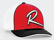 Rebels Baseball - Annual Golf Tournament - Default Image of Rebels Baseball Caps - Red & White Cap / Black Bill