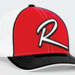 Image of Rebels Baseball Caps - Red & White Cap / Black Bill