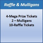 Image of Mega Raffle Package (for Individual Golfer; 2 mulligans, 4 mega raffle tix, 10 std. raffle tix)