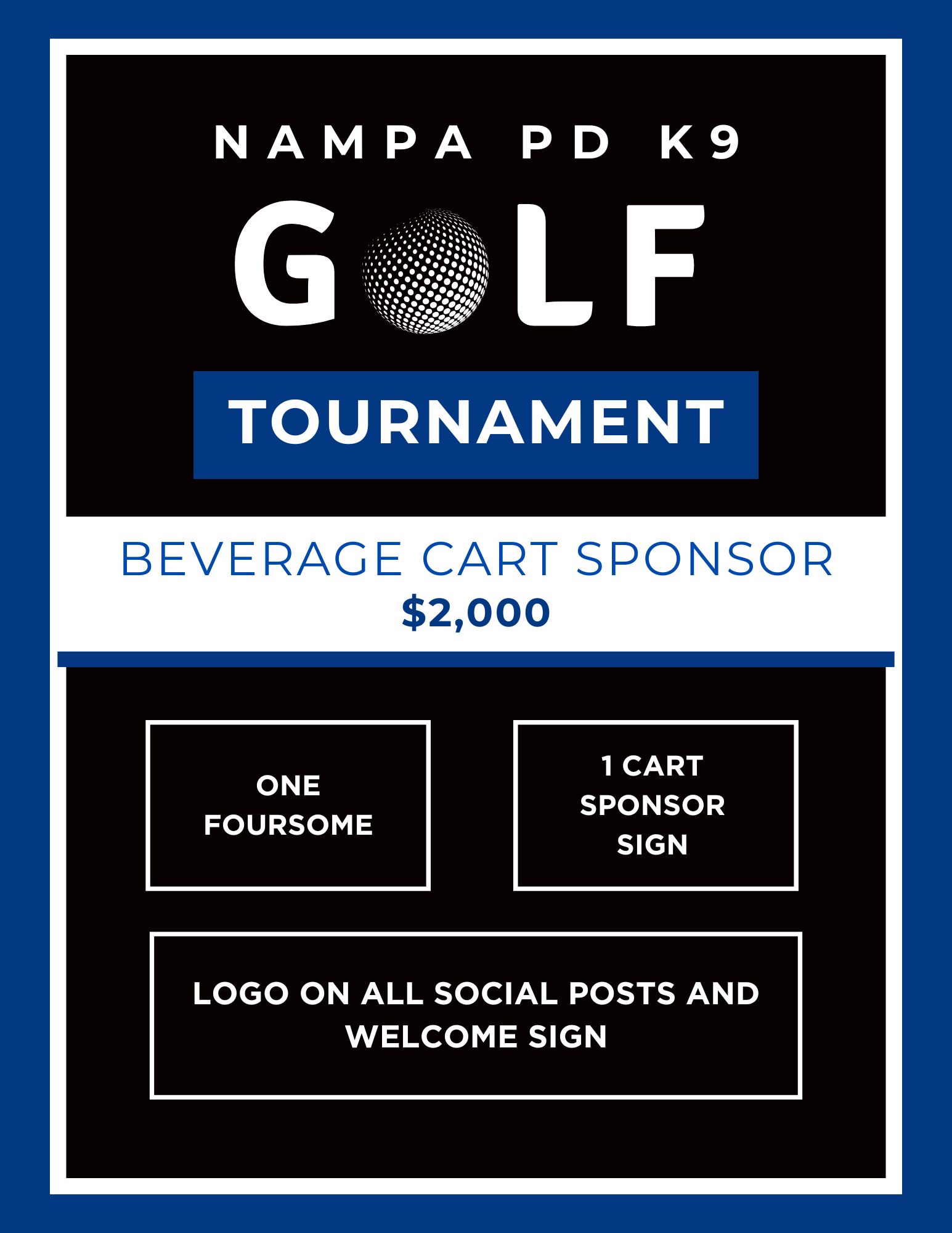 4th annual Nampa PD K9 Golf Tournament - Default Image of Beverage Cart Sponsor
