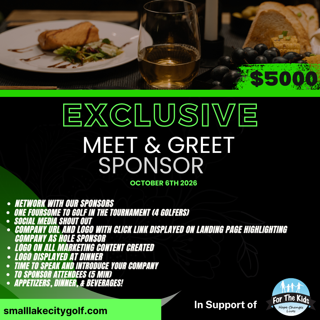 Small Lake City Golf Tournament For The Kids - Default Image of Exclusive Meet & Greet Sponsorship Dinner Sponsor