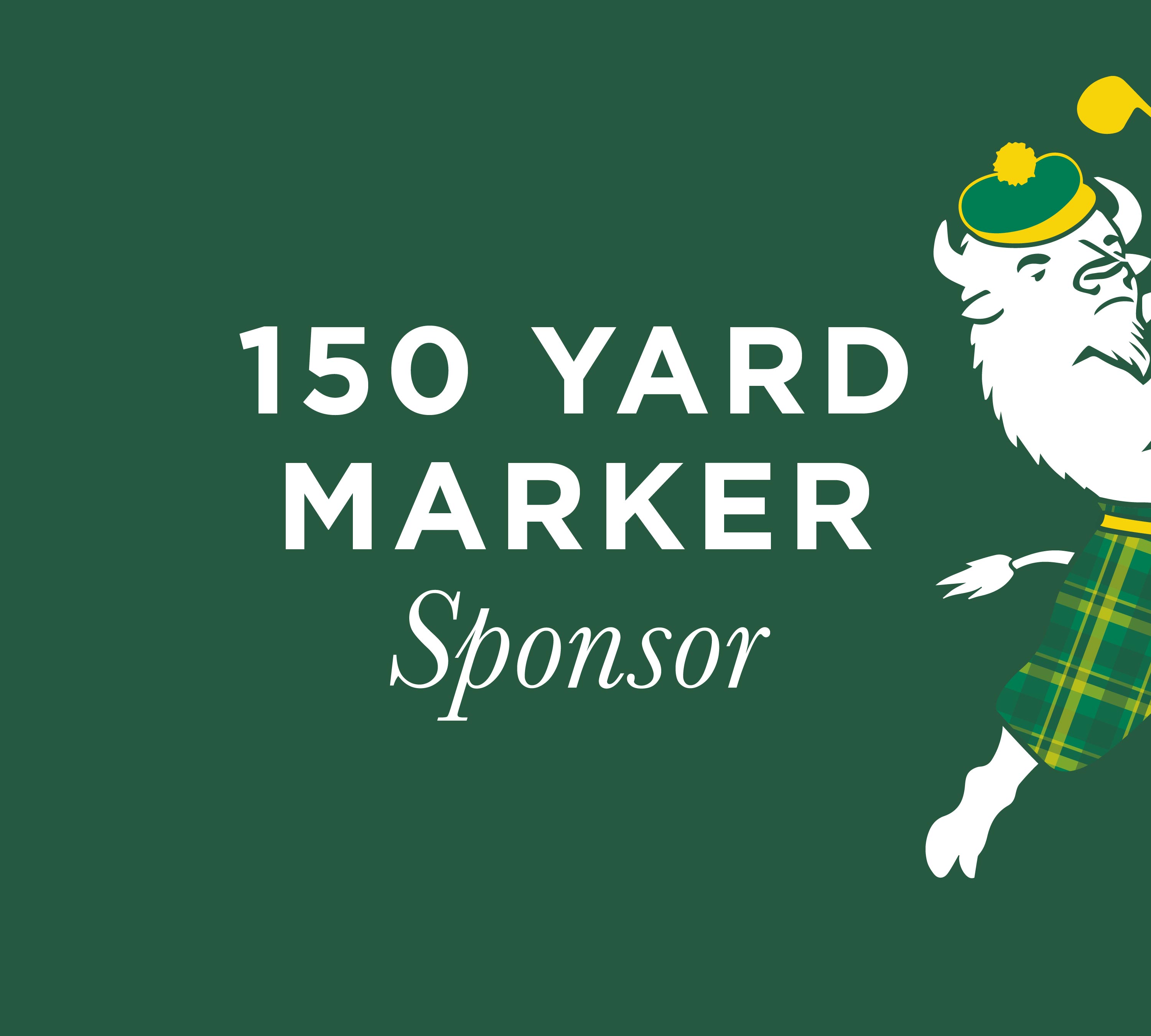 Image of 150 yard marker sponsor