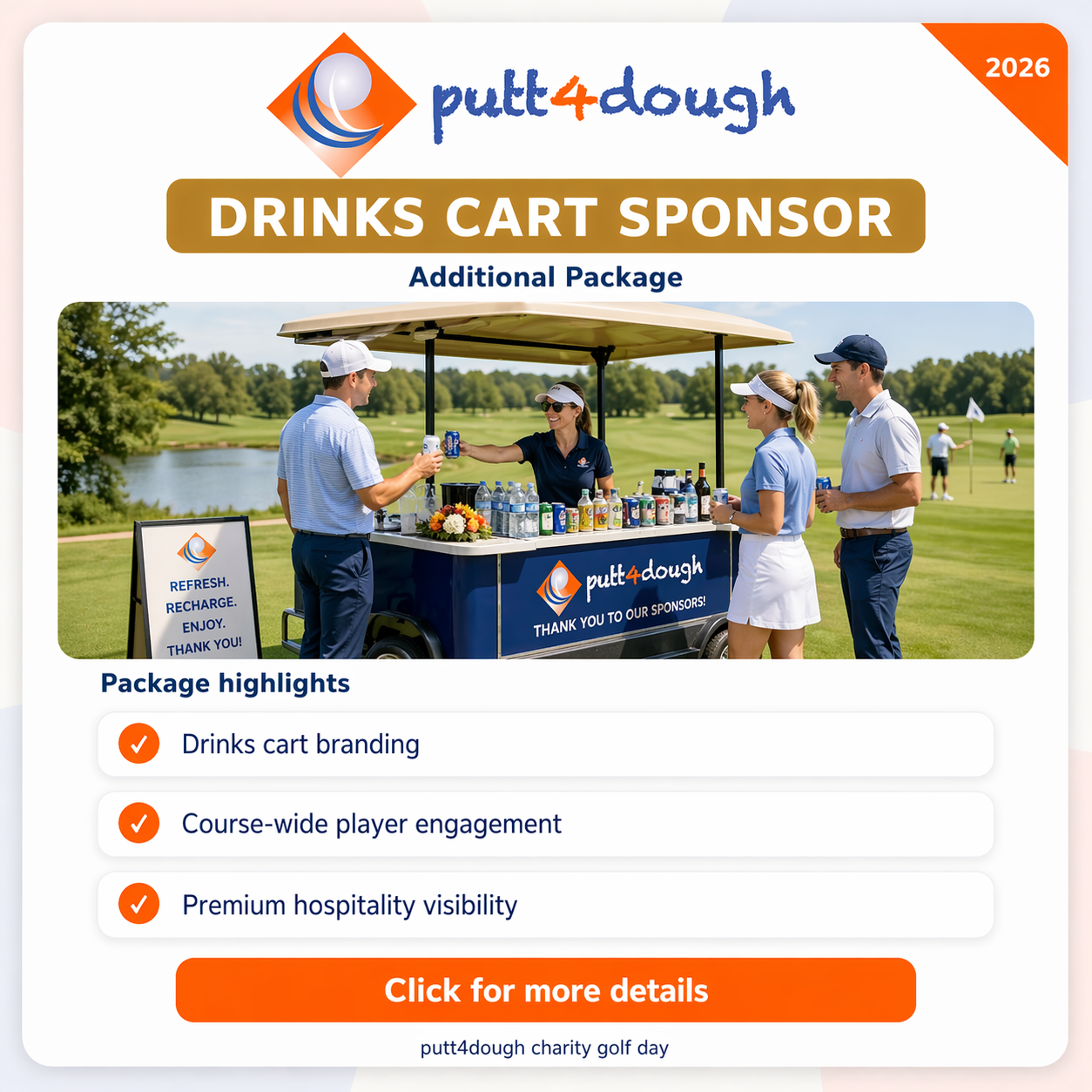 putt4dough 2026 - Default Image of Drinks Cart Voucher Sponsor