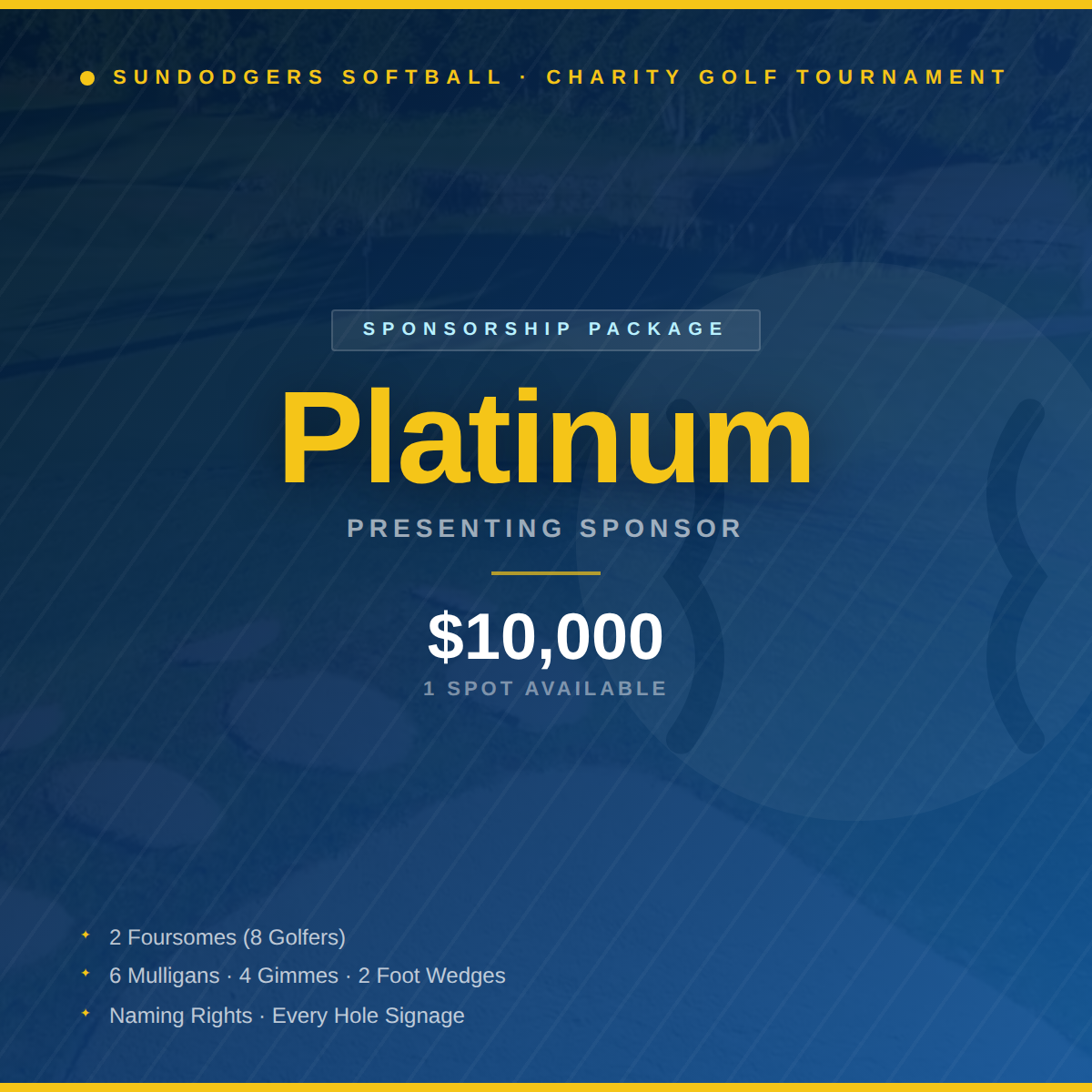 Sundodgers Charity Golf Tournament - Default Image of Platinum Sponsorship