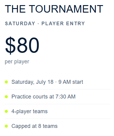 2026 Frankie G Charity Classic - Default Image of Pickleball Tournament - Player Registration