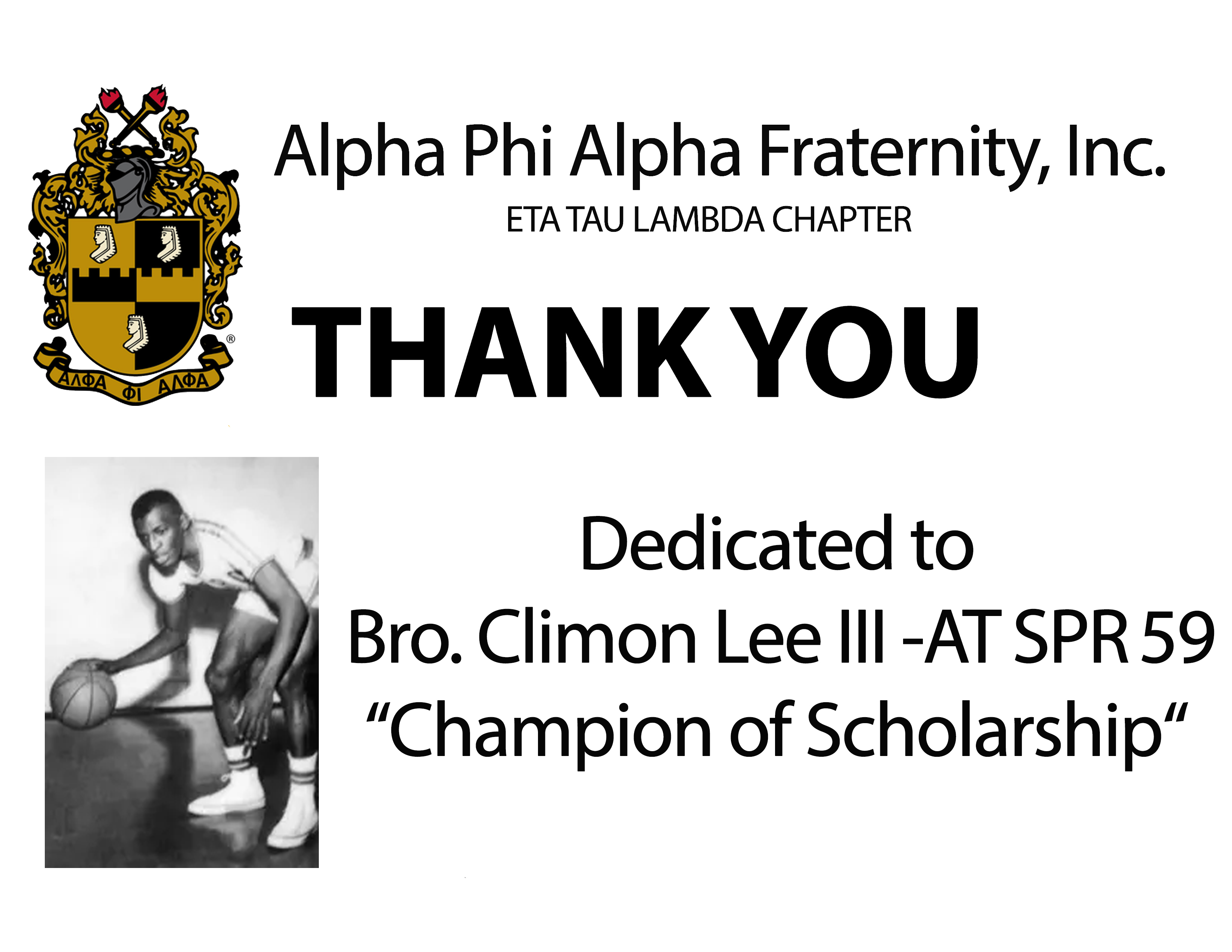 Dr. Climon Lee III Annual Scholarship Golf Outing - Default Image of One Hole Sign Sponsorship