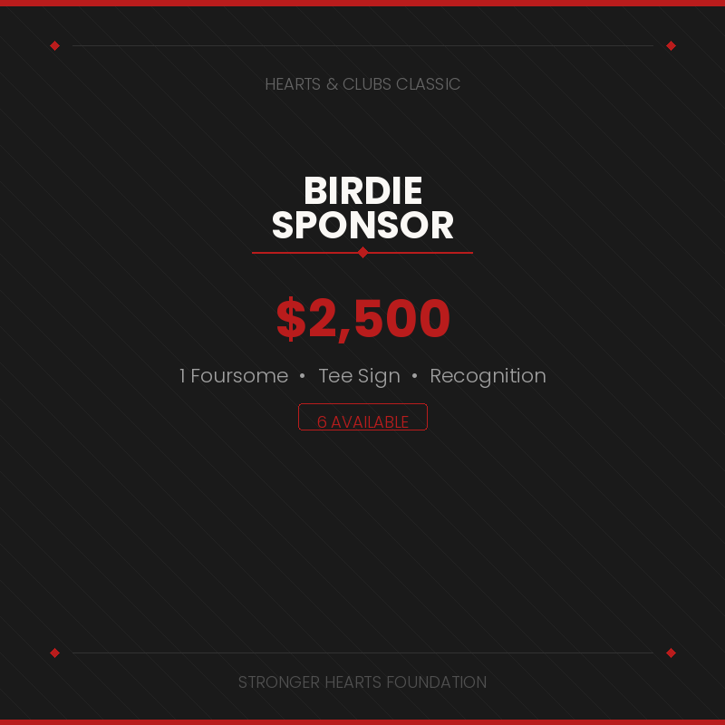 Hearts & Clubs Classic - Default Image of Birdie Sponsor