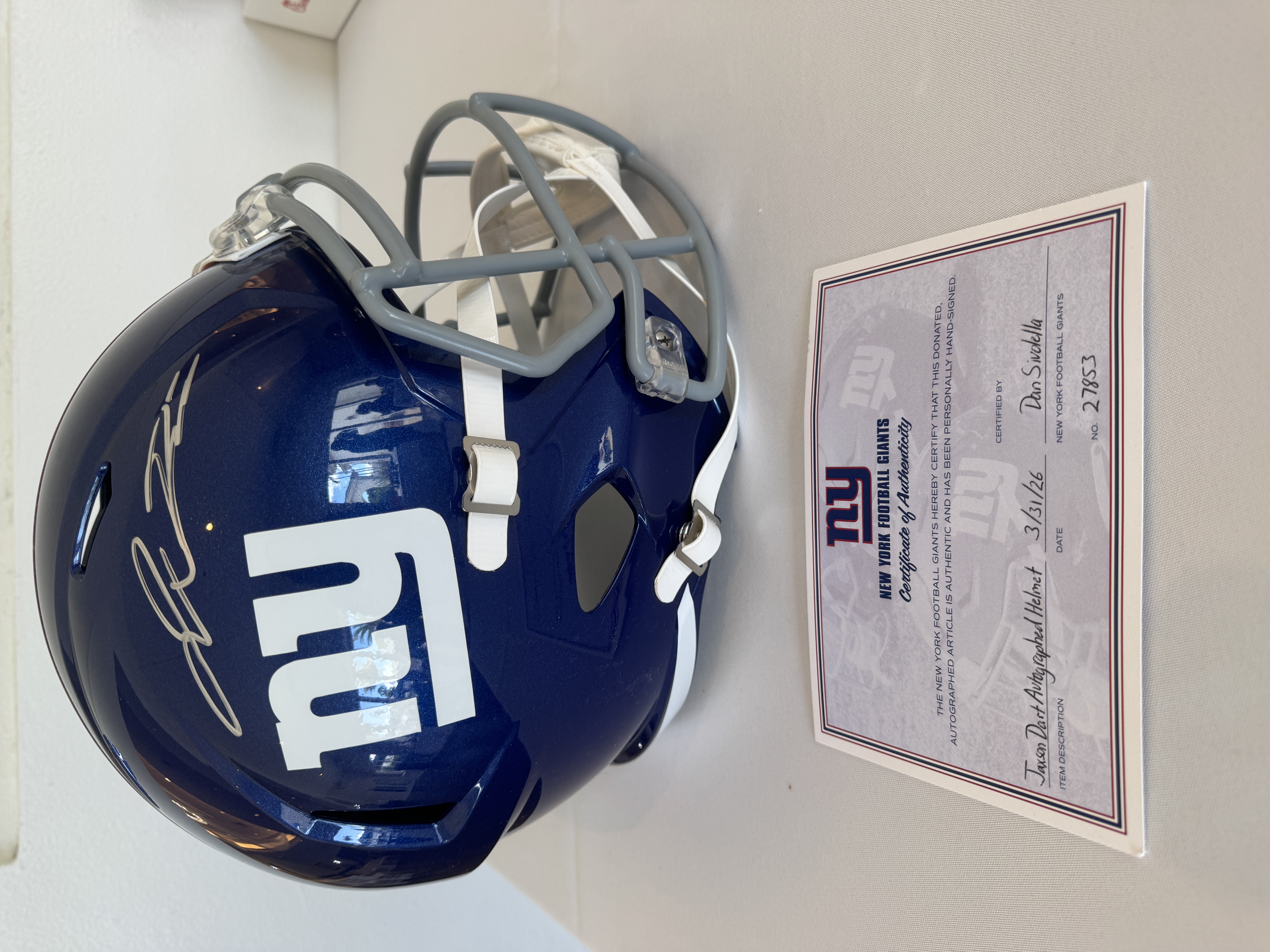 Image of Jaxson Dart Signed Helmet Raffle 