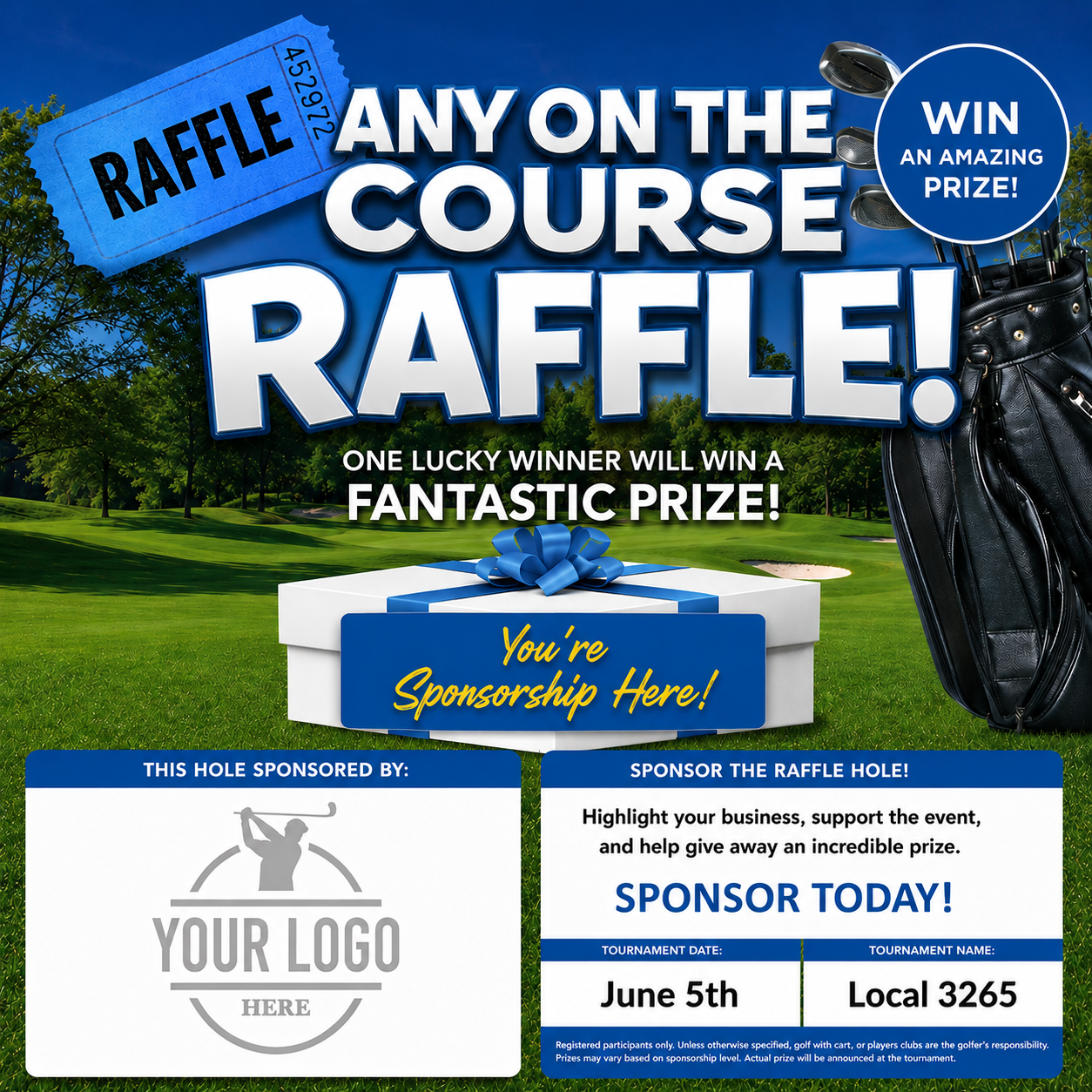 Local 3265 Annual Golf Tournament - Default Image of On-Course Raffle Game Sponsor
