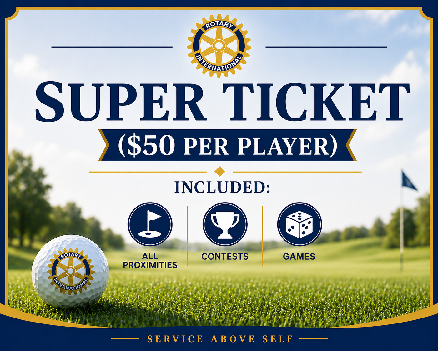 2026 Joint Rotary Golf Outing (Canton & Plain) - Default Image of Super Ticket (For The Team)