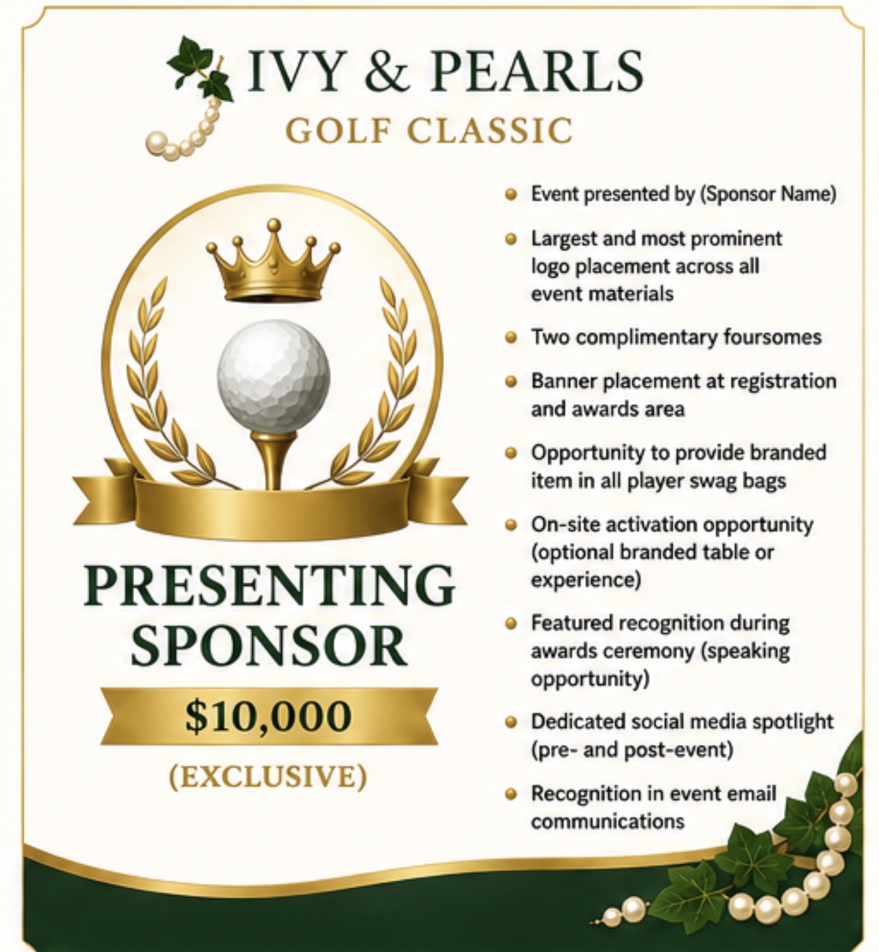 Ivy & Pearls Golf Classic - Default Image of Presenting Sponsor