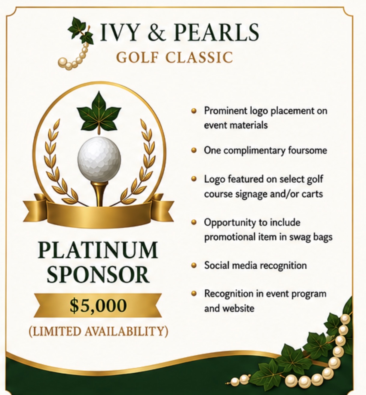 Ivy & Pearls Golf Classic - Default Image of Platinum Sponsor