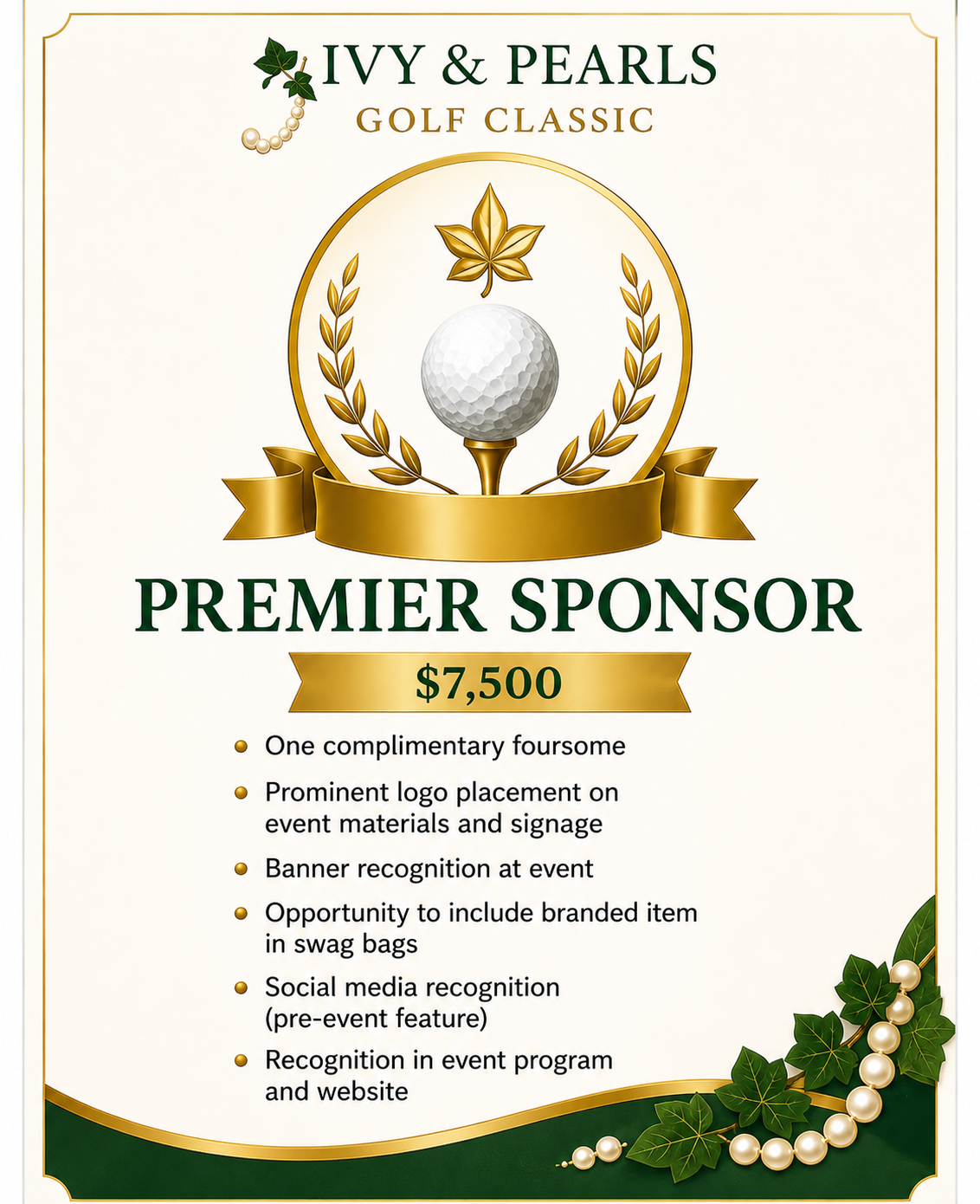 Ivy & Pearls Golf Classic - Default Image of Premier Sponsor