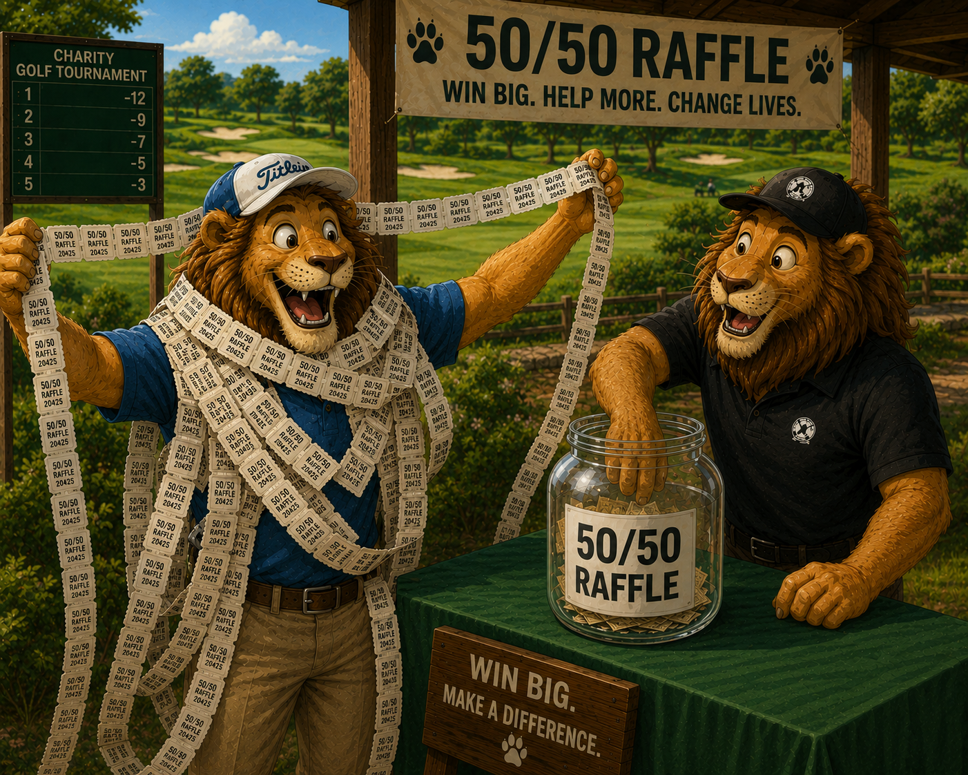 The Lion's Legacy Memorial Golf Classic - Default Image of 50/50 Raffle Ticket (Full-Wingspan: 35-40+ tickets!)