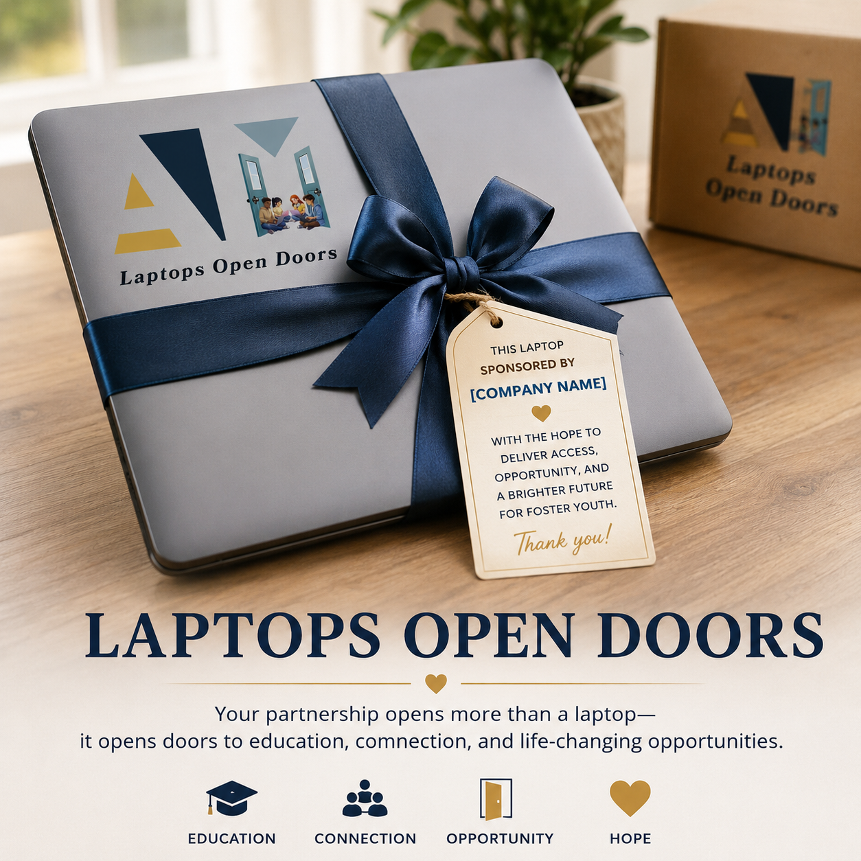 Image of Laptops Open Doors Foster Youth Impact Sponsorship