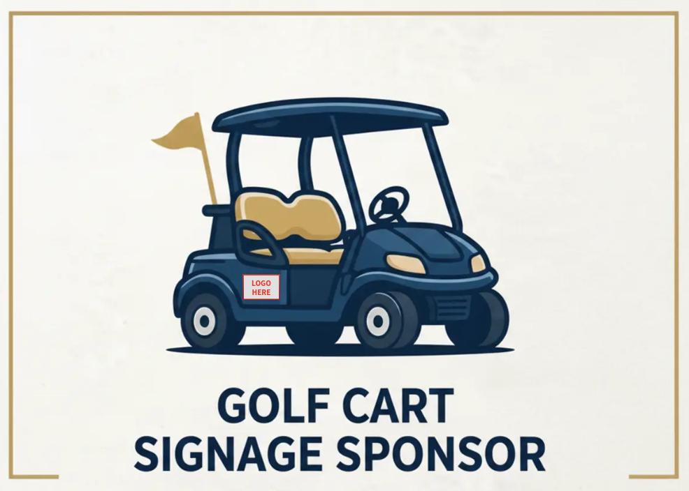 ❤️⛳Fore The Love Of Little Hearts Golf Tournament⛳❤️ - Default Image of Golf Cart Signage Sponsor