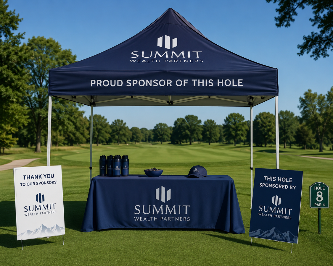 Image of Gold Sponsor - Exclusive hole setup with branded tent/table