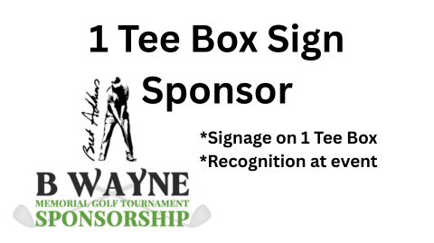 Image of 1 Hole Tee Box Sign Sponsor
