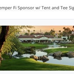 Image of Semper Fi Sponsor w/ Tent and Tee Sign