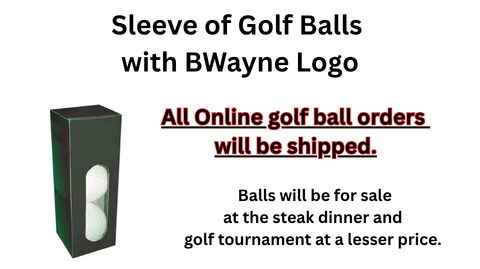 Image of Sleeve of BWayne Golf Balls to be Shipped