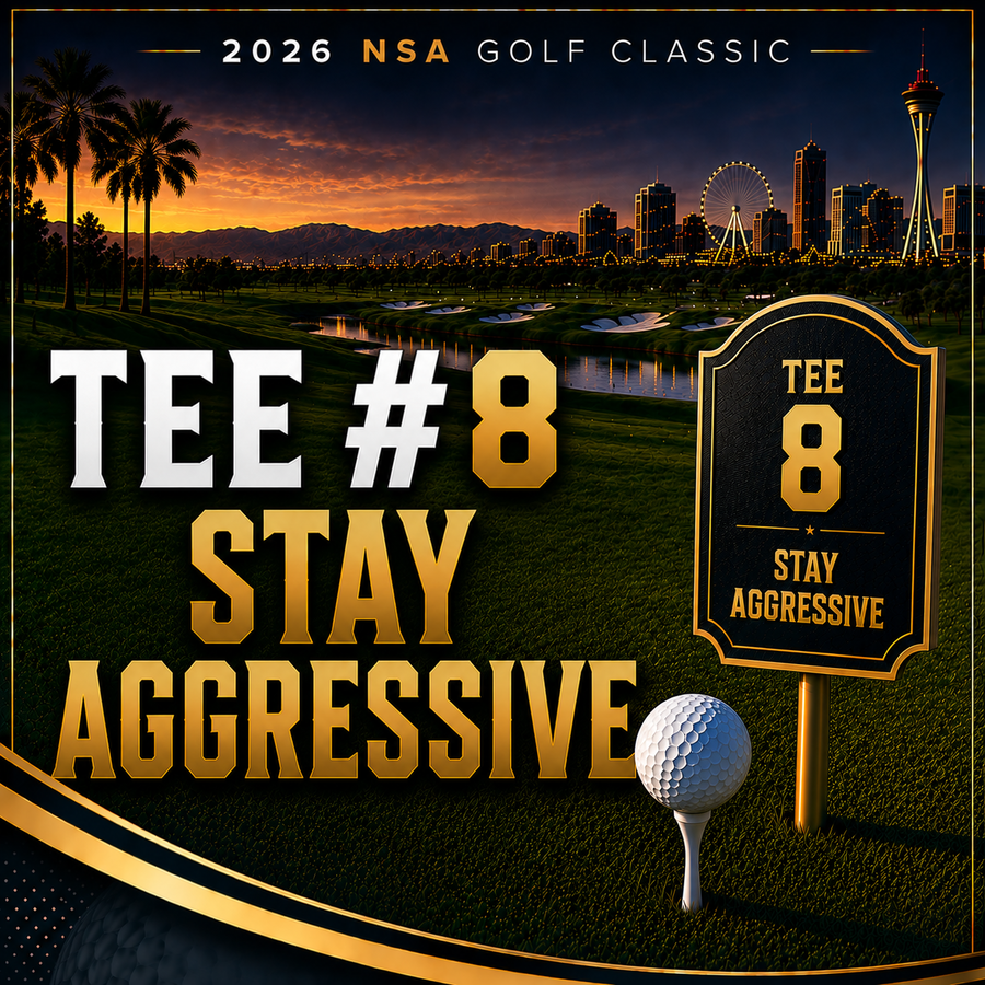 Image of Tee Box Sponsor - Hole #8 - Stay Aggressive