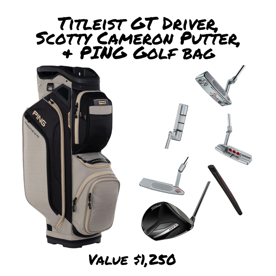 Image of Raffle Item #4: Titleist GT Driver, Scotty Cameron Putter, & PING Golf Bag