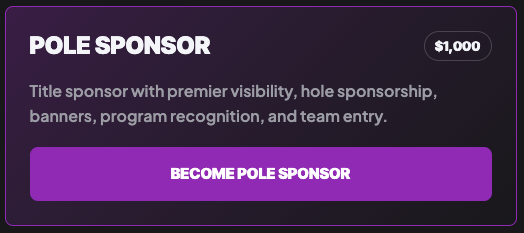 Drivers For The Cure 3rd Annual Scramble - Image of Pole Sponsor