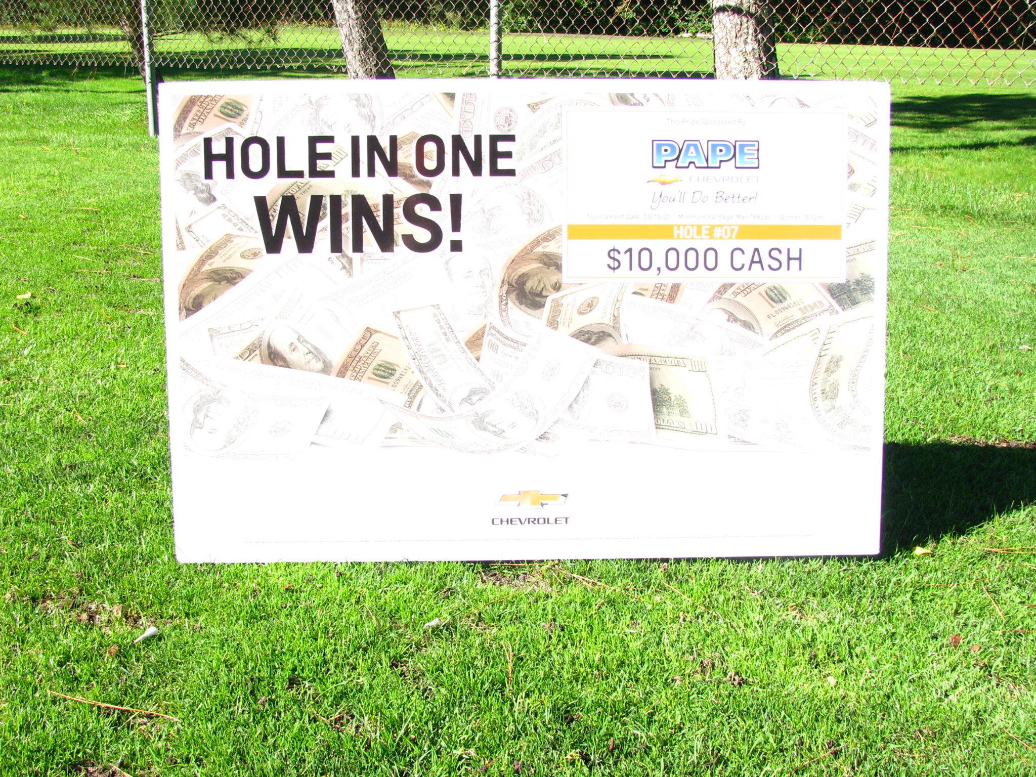 SHS Memorial Golf Tournament - Default Image of Hole in one sponsor