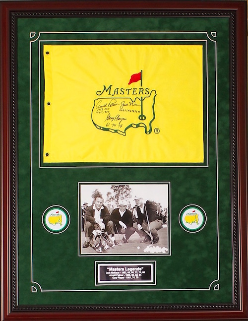 Desert Manna 1st Annual "No Kid Hungry" Golf Open - Default Image of Arnold Palmer, Jack Nicklaus, Gary Player - Masters Flag