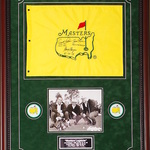 Image of Arnold Palmer, Jack Nicklaus, Gary Player - Masters Flag